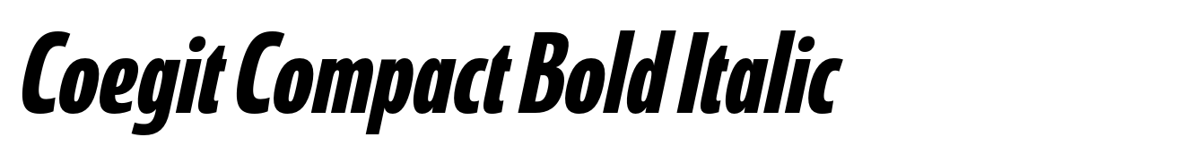 Coegit Compact Bold Italic